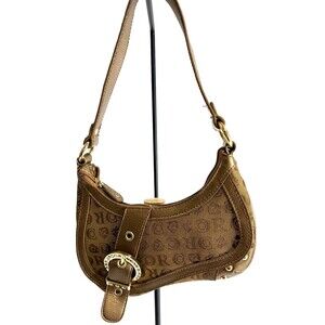 Rocawear Mini Shoulder Bag  Hobo Beige / Bronze toned Canvas